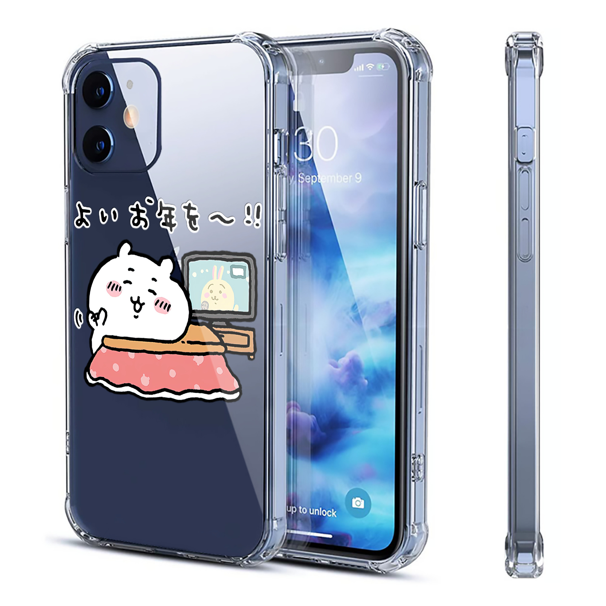 （画像用） ちいかわ ちいかわ Chii-kawa chiikawa 【iPhone 12シリーズ対応】透明スマホケース（クリアソフトケース）